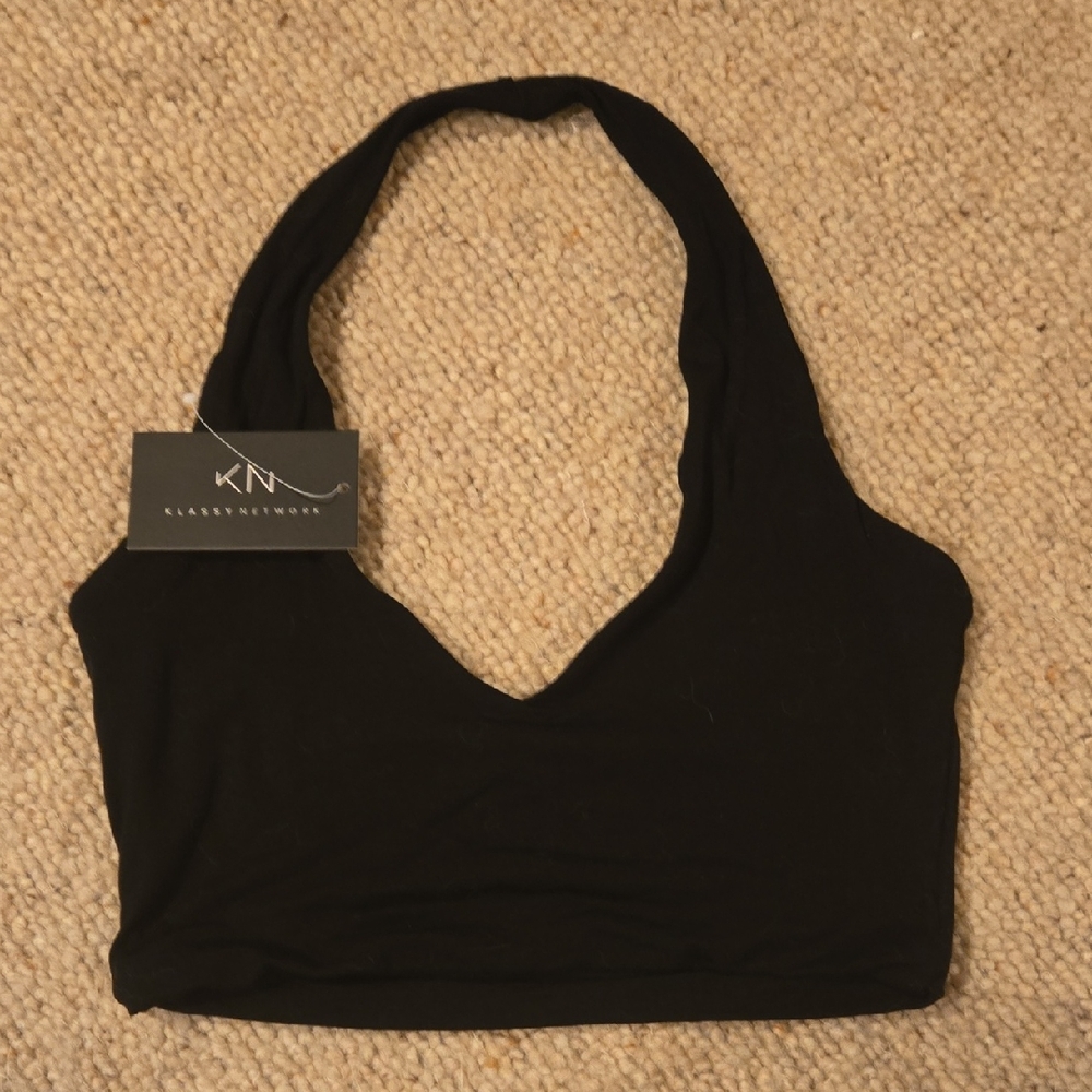 Klassy Network Black Crop Top